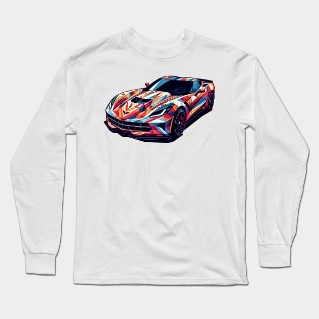 Chevy Corvette Long Sleeve T-Shirt by Vehicles-Art